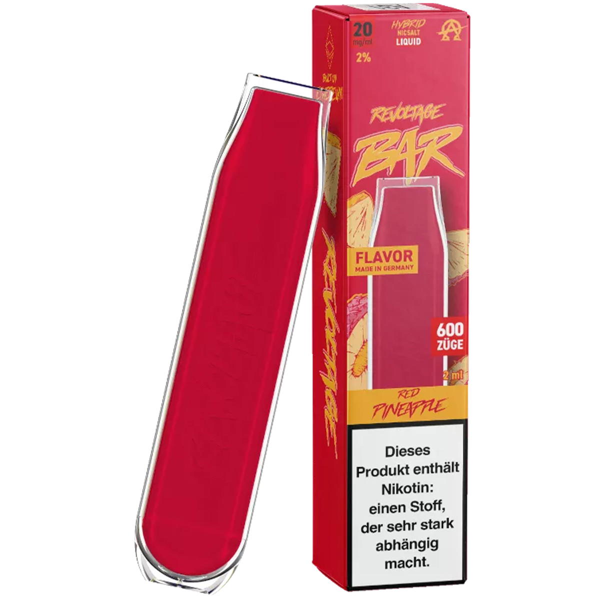 Produktbild Revoltage Bar E-Zigarette 600 Züge 450mAh Red Pineapple
