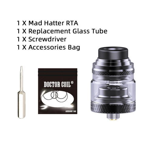 Advken Mad Hatter 2ml RTA Tank Verdampfer Silber