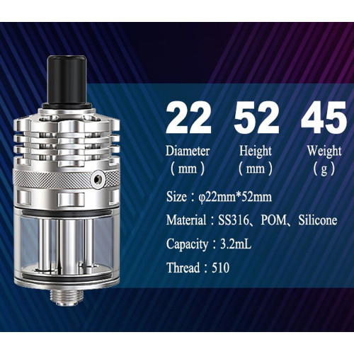 Ambition Mods Ripley MTL/RDL RDTA 3,2ml Verdampfer Gunmetal