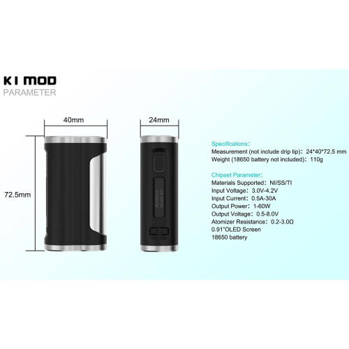 Ambition Mods K1 Box Mod Grau