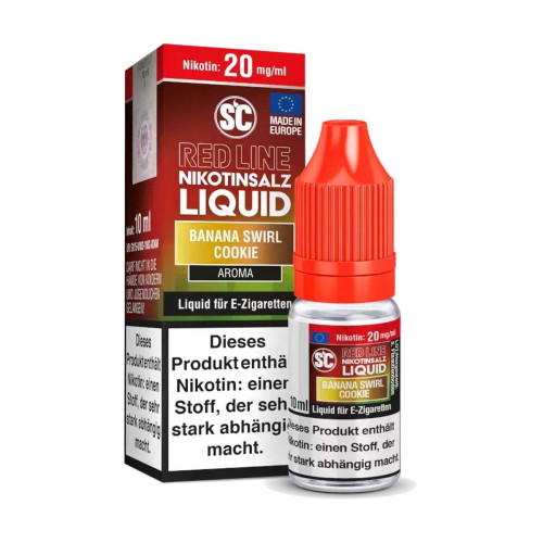 Banana Swirl Cookie – Red Line NicSalt Liquid by SC 10ml / 10mg