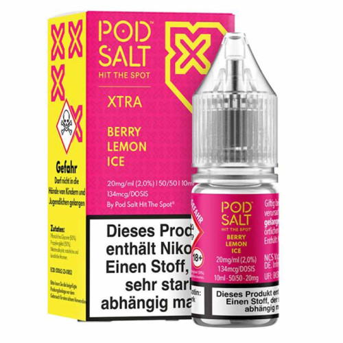 Berry Lemon Ice NicSalt Liquid by Pod Salt Xtra