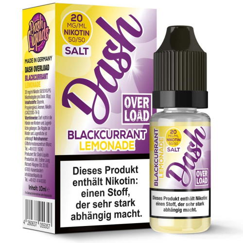 Blackcurrant Lemonade NicSalt Liquid by Dash Overload 10ml / 20mg