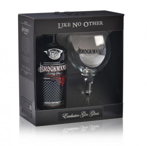 Brockmans Intensly Smooth Premium Gin Geschenkset mit 1 Ballonglas 40% Vol. 700ml