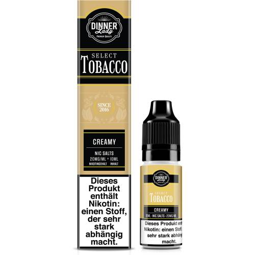 Dinner Lady Select Tobacco Creamy NicSalt Liquid