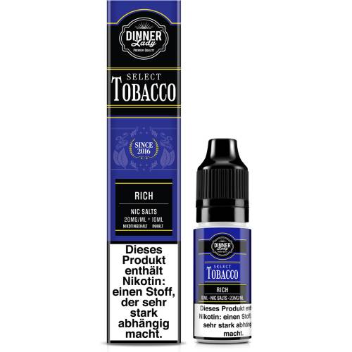 Dinner Lady Select Tobacco Rich NicSalt Liquid