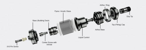 EXvape eXpromizer V4 2ml MTL RTA Verdampfer Silber