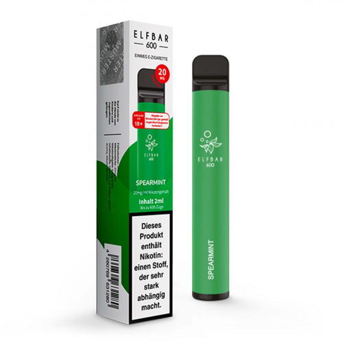 Elf Bar 600 E-Zigarette 600 Züge 550mAh Spearmint