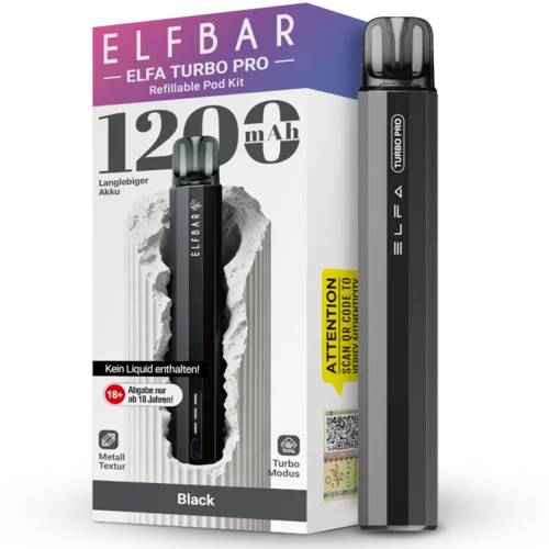 elfbar turbo pods kaufen Elfbar Elfa Turbo Pod Kit – 550 mAh, nachfüllbar, USB-C