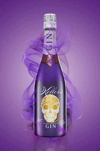 Keller’s Plum Distilled Gin vielseitiger Premium Gin aus 66 Botanicals mit fruchtiger Pflaume 35% - 700ml