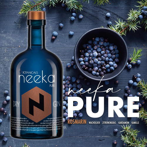 neeka PURE Mediterraner Rosmarin-Gin Premium Dry Gin 40% - 500 ml