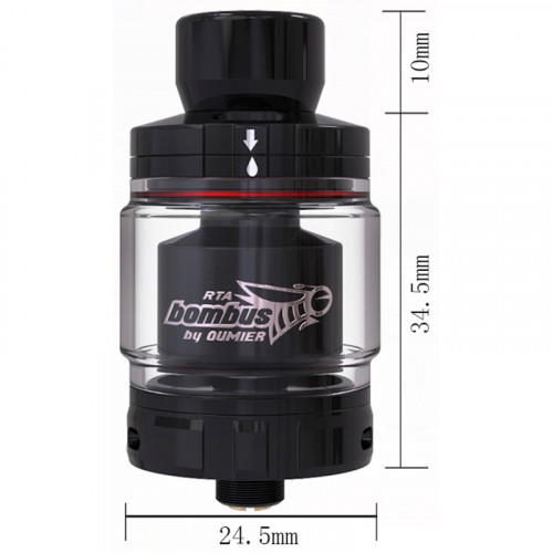 Oumier Bombus 2ml/3,5ml RTA Verdampfer Schwarz