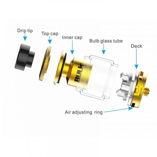 Oumier Bulk 6,5ml RTA Verdampfer Tank Gold