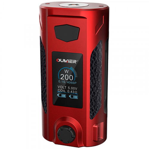 Oumier Rudder 200W TC Box Mod Akkuträger Rot