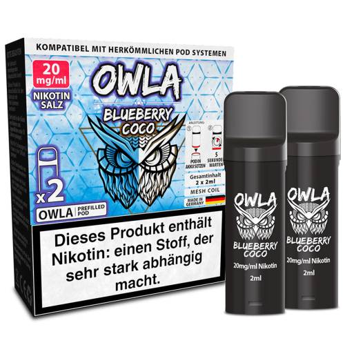 Produktbild OWLA – Blueberry Coco – Prefilled Pod 2er Pack 1