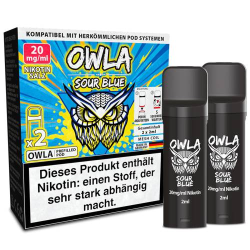 Produktbild OWLA – Sour Blue – Prefilled Pod 2er Pack 1