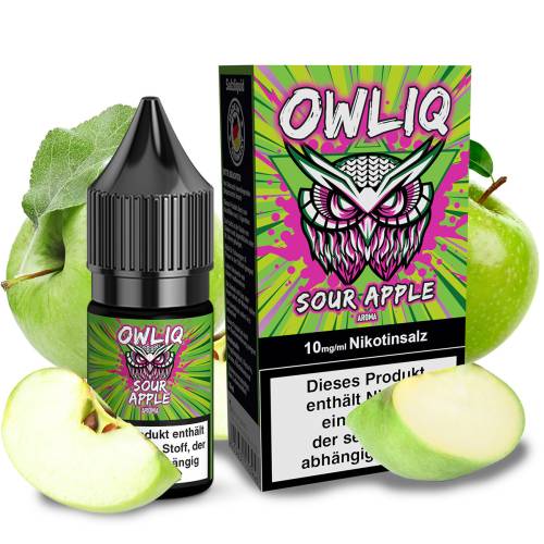 Produktbild OWL Salt Sour Apple NicSalt Liquid 1