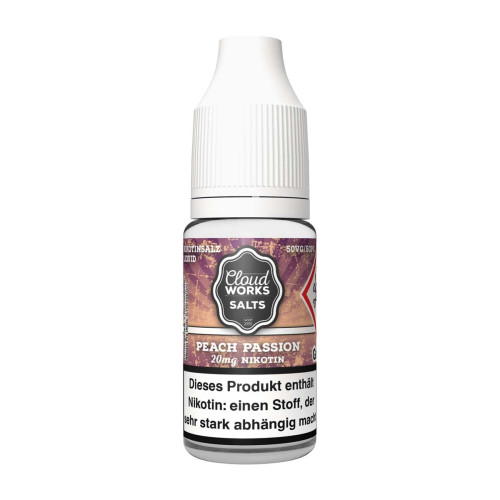 Peach Passion Overdosed NicSalt Liquid by Cloudworks Salts 10ml / 10mg