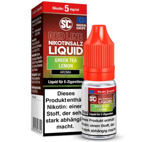 Produktbild SC Red Line Green Tea Lemon NicSalt Liquid 1