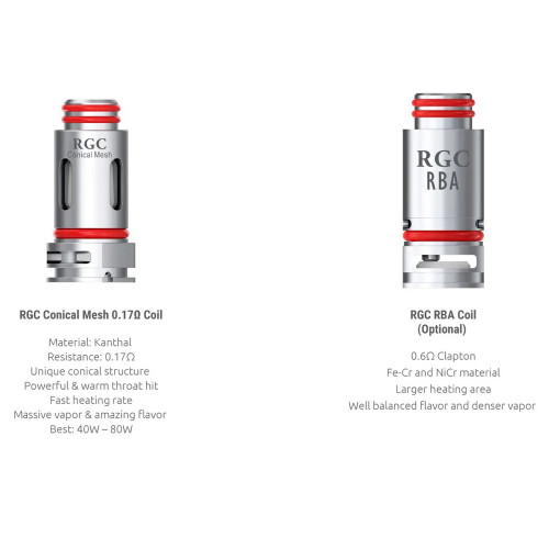 Smok RPM80 RGC Coils Verdampferköpfe RBA Base