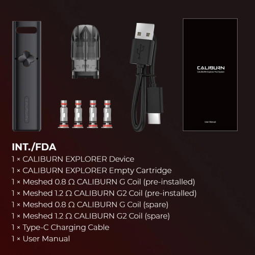 Uwell Caliburn Explorer Pod System Kit 4ml 1000mAh