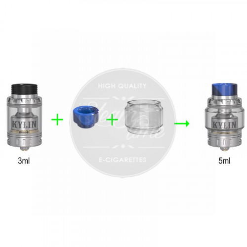 VandyVape Kylin Mini 3ml/5ml RTA Verdampfer Tank Silber