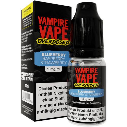 Produktbild Vampire Vape Overdosed Blueberry Raspberry Strawberry NicSalt Liquid 1