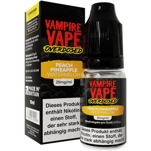 Produktbild Vampire Vape Overdosed Pineapple Peach Watermelon NicSalt Liquid 1
