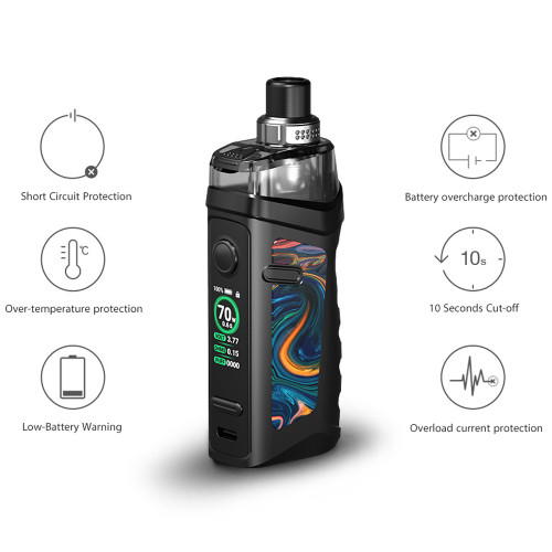 VandyVape Jackaroo 70W 2000mAh 4,5ml Pod System Kit Obsidian Schwarz