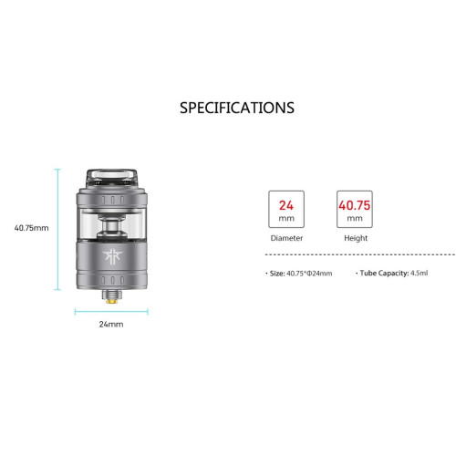 VandyVape Requiem RTA 4,5ml Verdampfer Frosted Grey