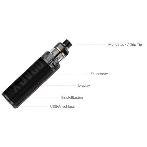 Produktbild Voopoo Drag X Pro 100W 5,5ml Pod System Kit inkl. TPP X Pod Schwarz 2