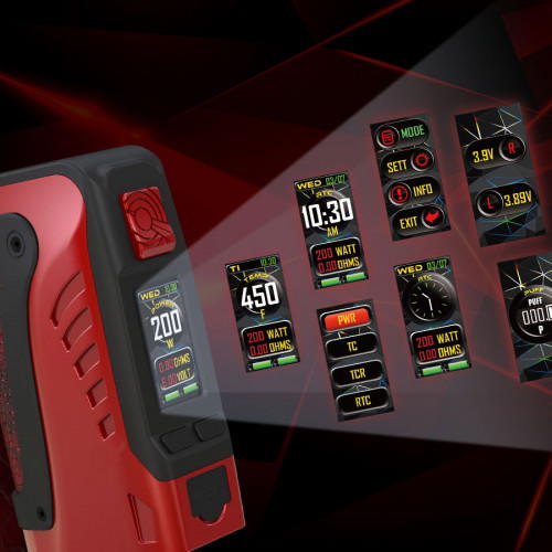 Wismec Reuleaux Tinker 2 6,5ml 200W TC Kit Rot