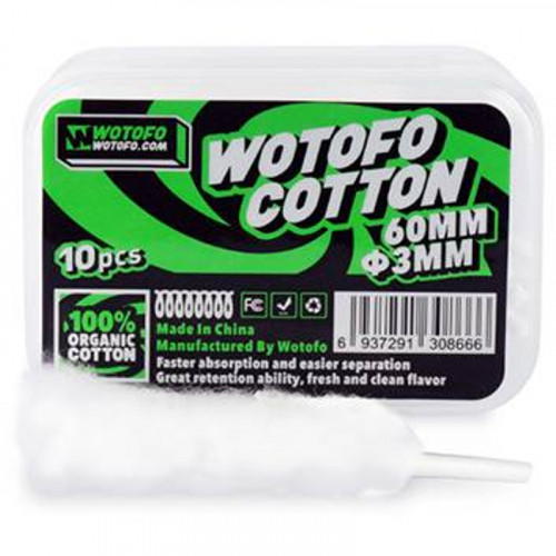 Wotofo Pre-Built Agleted Organic Cotton Wickelwatte