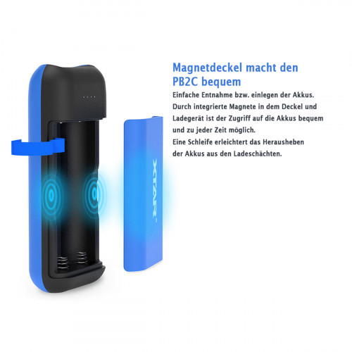 Xtar PB2C - 2-Schacht handliche Li-Ion Akku Reiseladegerät & Powerbank