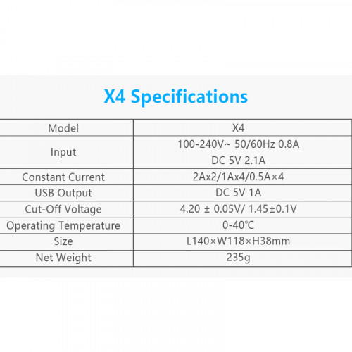 XTAR X4 4-Slot Charger Ladegerät