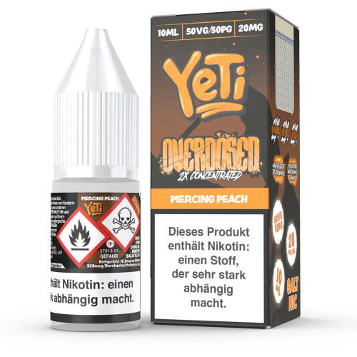 YeTi Overdosed Piercing Peach NicSalt Liquid