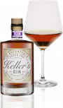 Keller’s Plum Distilled Gin vielseitiger Premium Gin aus 66 Botanicals mit fruchtiger Pflaume 35% - 500ml