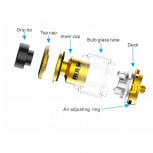 Oumier Bulk 6,5ml RTA Verdampfer Tank Gold