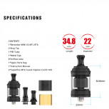 VandyVape BSKR Berserker mini V2 MTL 2ml 22mm RTA Verdampfer Schwarz