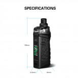 VandyVape Jackaroo 70W 2000mAh 4,5ml Pod System Kit Obsidian Schwarz