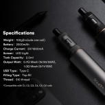 Vaptio Cosmo 2 2ml 2000mAh 25W Kit inkl. Cosmo 2 Verdampfer Rose Gold