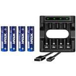 Produktbild XTAR L4 Ladegerät inkl. 4x AA LR6 1.5V Li-Ion Indikator Akku Vorschau